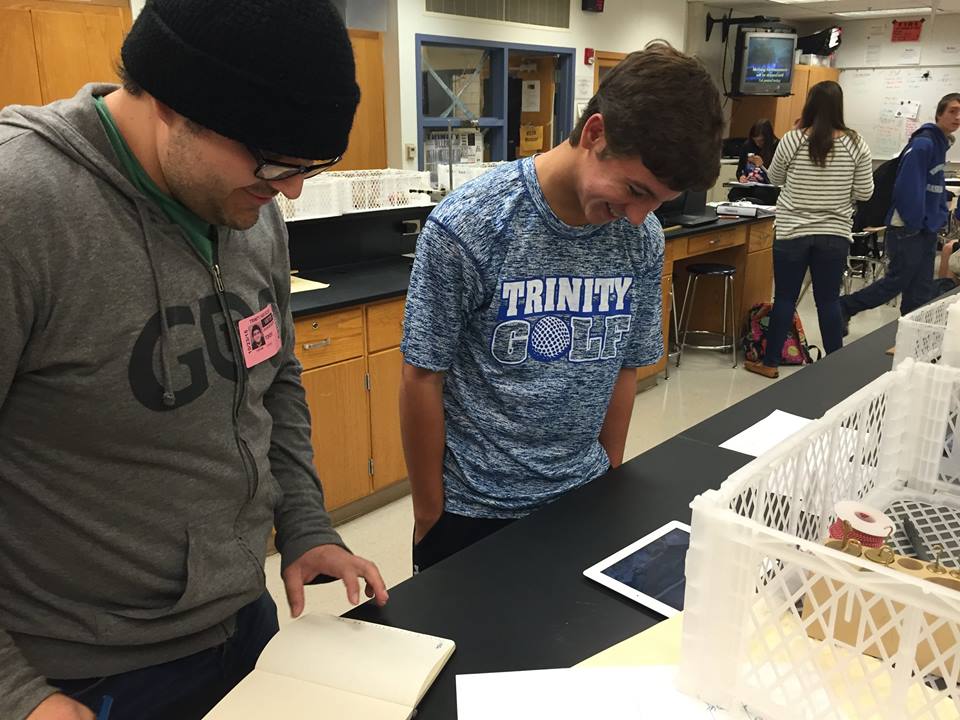 Our second playtest, at Trinity High School, the start of a semester-long partnership.