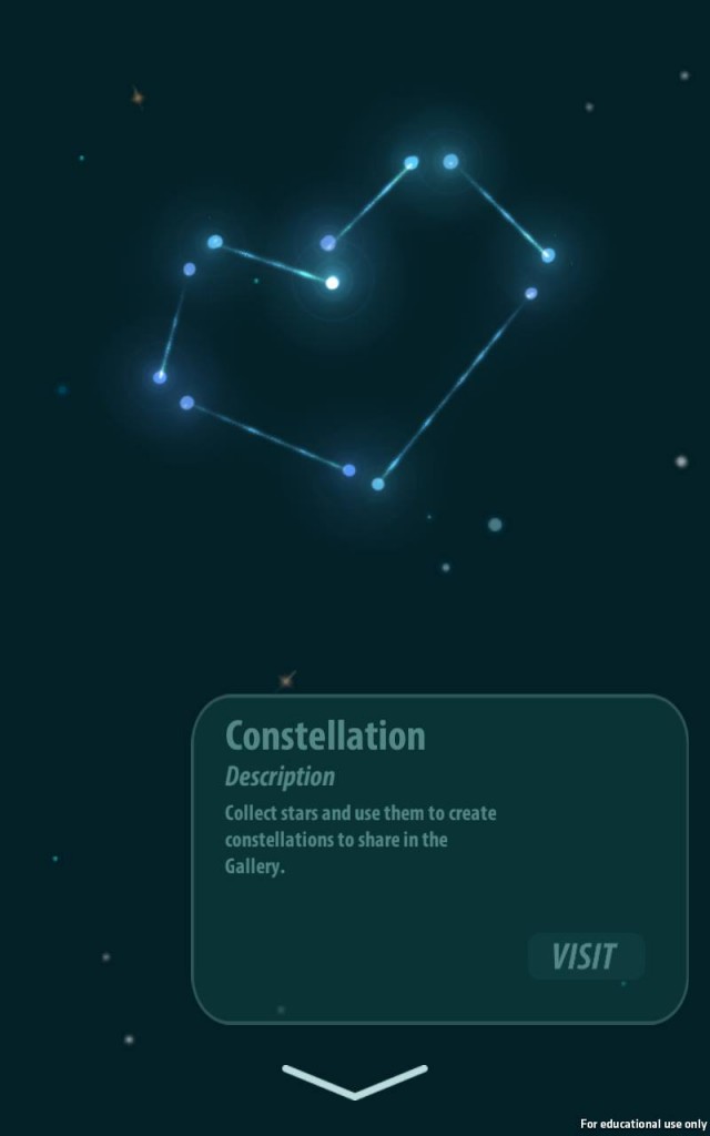 Galaxies scene as of week 12.  Includes link to constellation game.