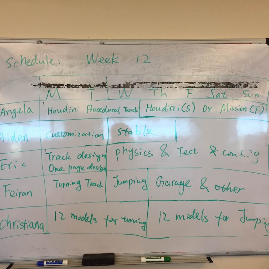 week 12 schedule