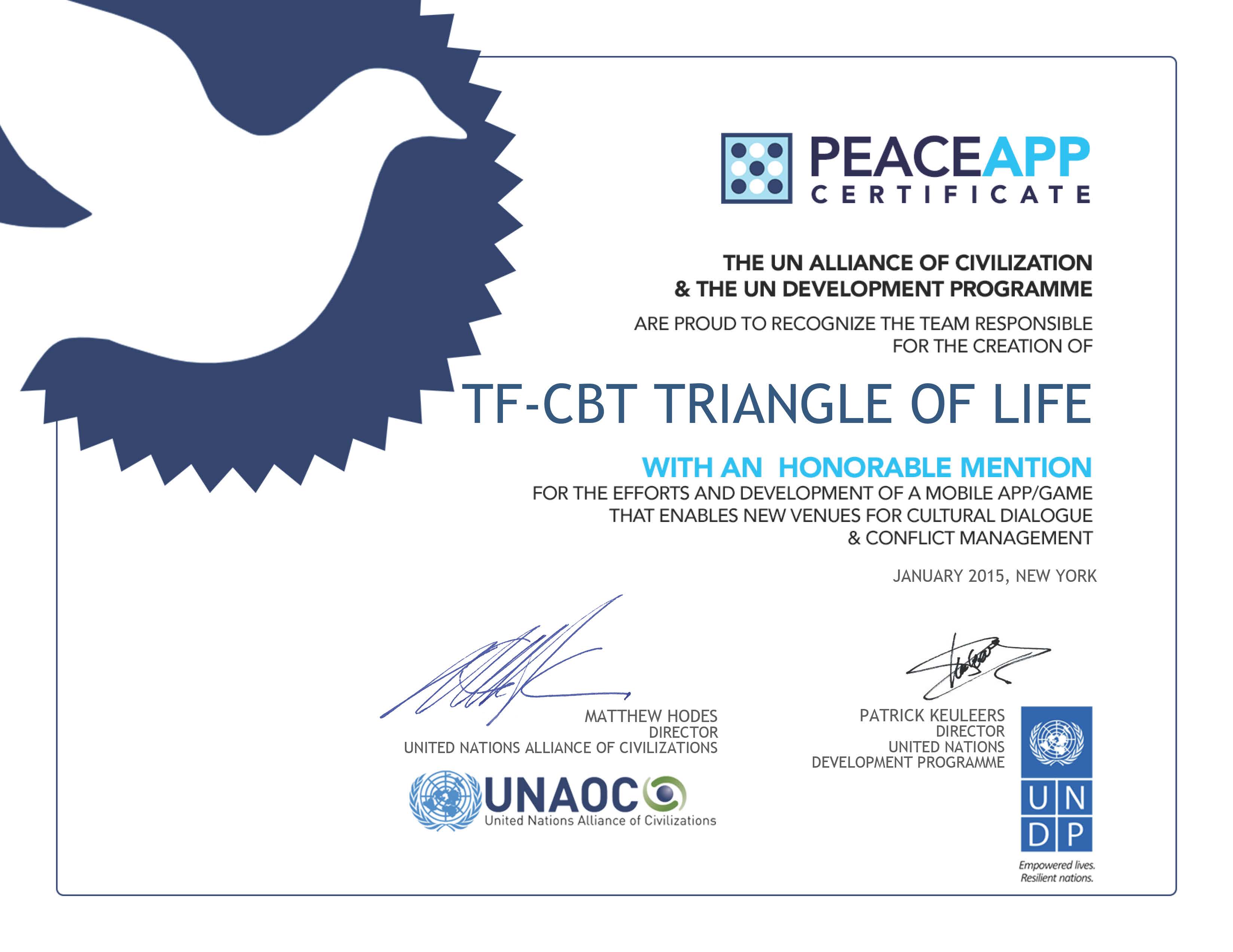 Triangle of Life Certificate