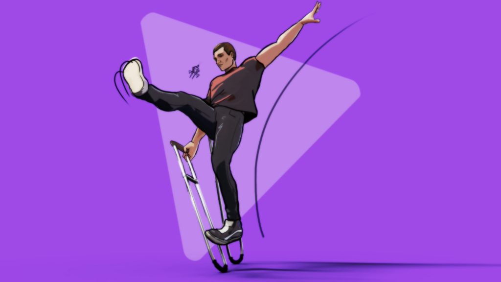 A still from The Art of Weightlessness