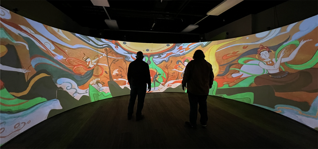 Guests test out “Flow” in the CAVERN (Credit: Nina Wang)