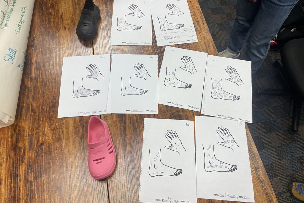 StepUp worksheets, with before and after side-by-side