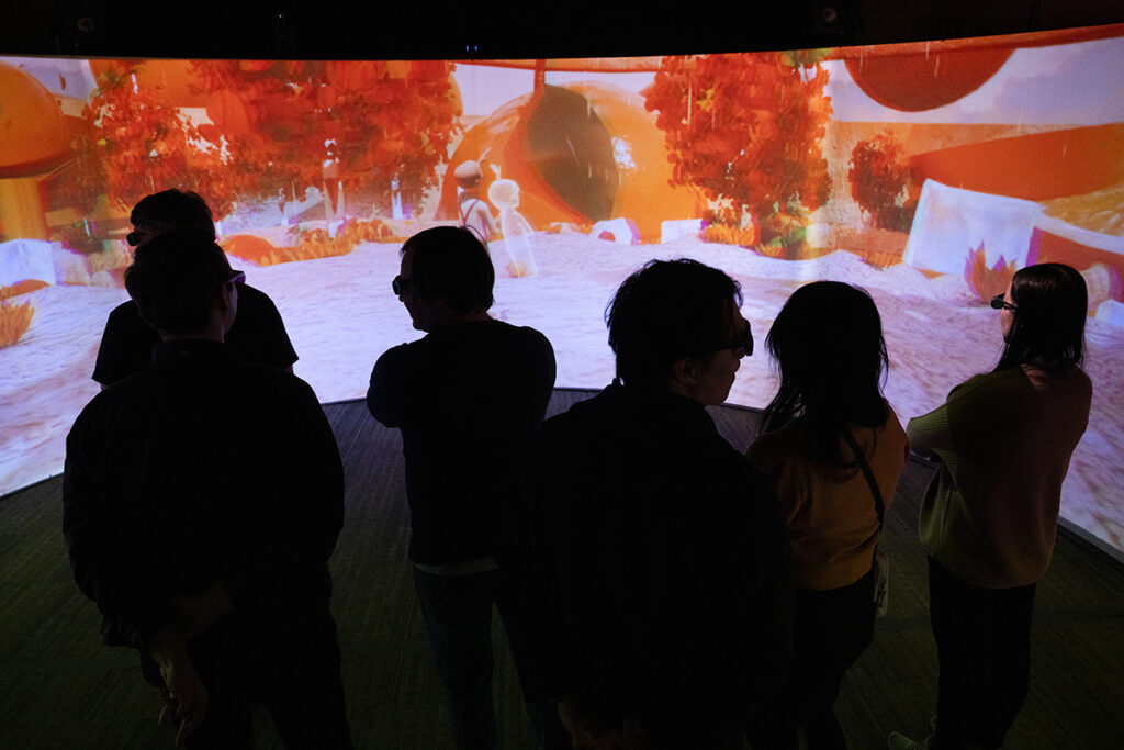 In the CAVERN, Festival guests enjoy an immersive short film made by the students in Pulp-Free Studio