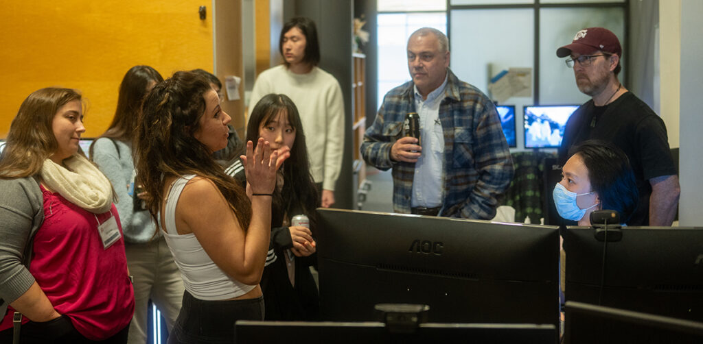 Never Forget Games 2D Animator Natallia Horbik talks to students about her work
Credit: Chris Klug