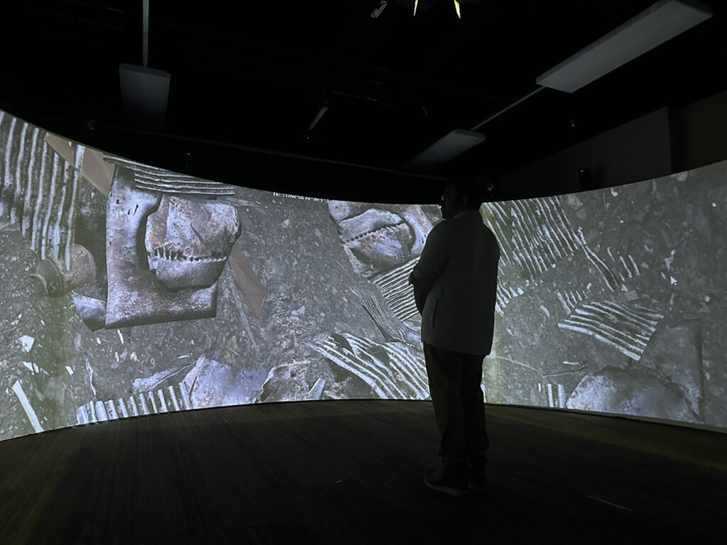 Sawant watches the film made by team Interactive Story Labs, a short that combines storytelling with live-action footage to create an immersive experience.